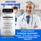 Research Labs Thyroid Extract Supplement side view of bottle