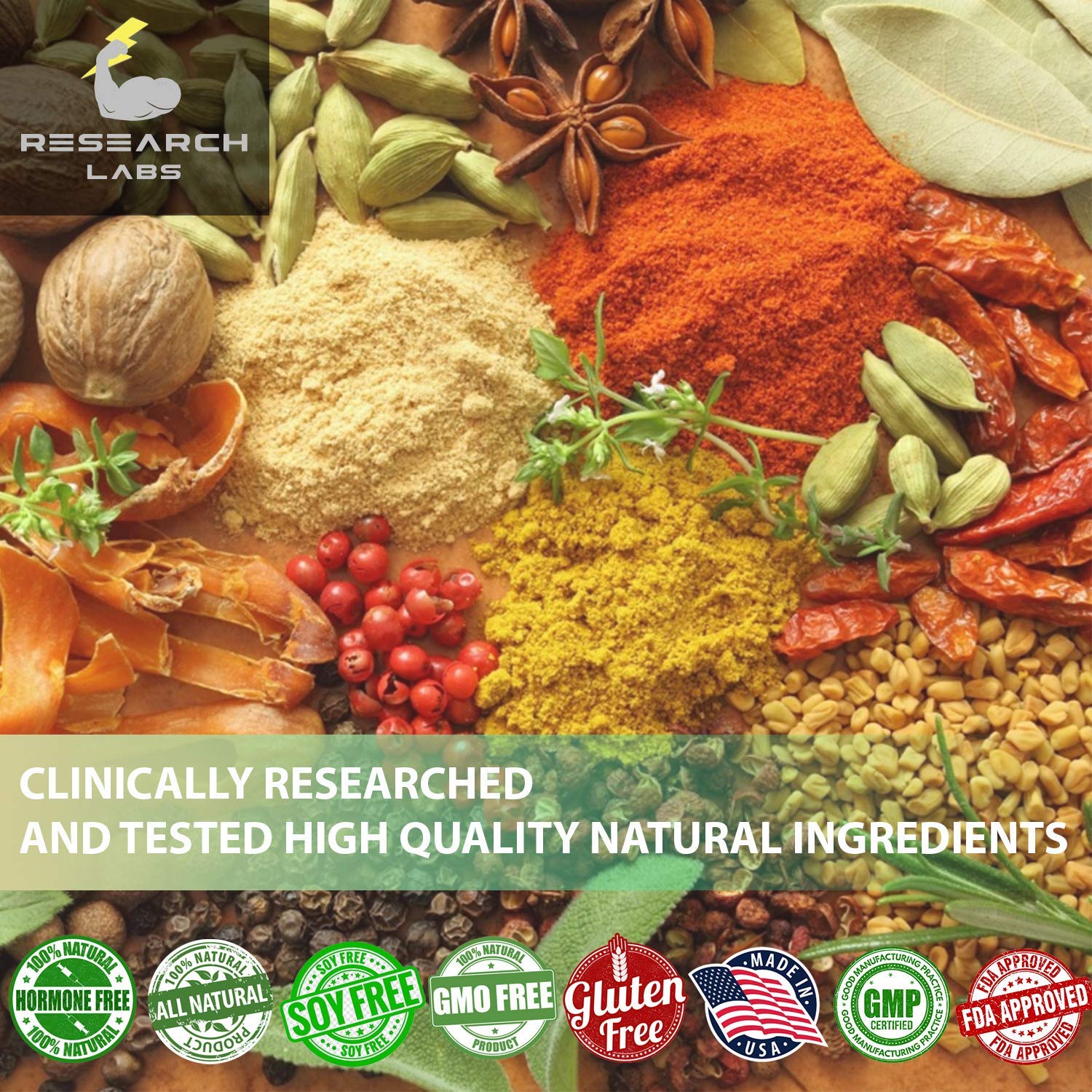 Research Labs Thyroid Extract Supplement with fresh herbs