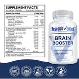 Research Verified Brain support supplement on a table