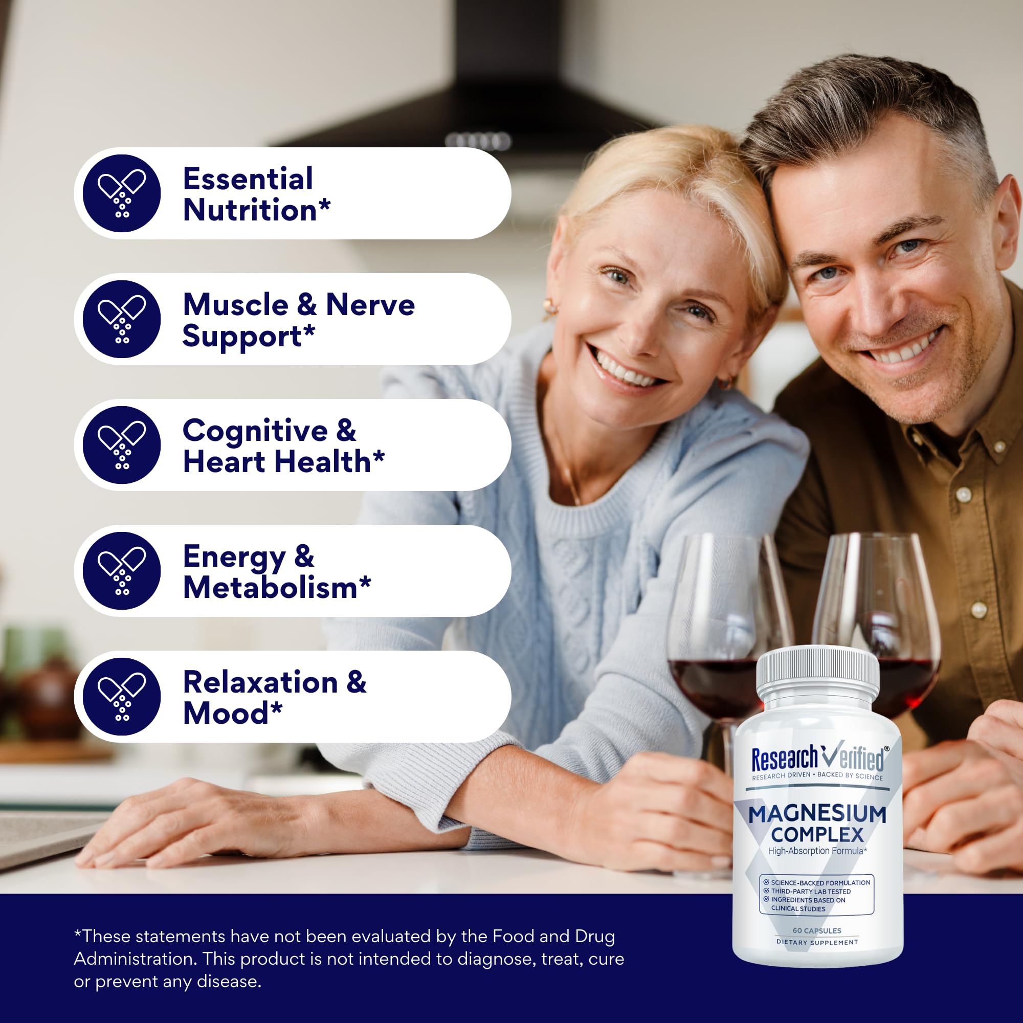 Research Verified Magnesium Complex bottle with label