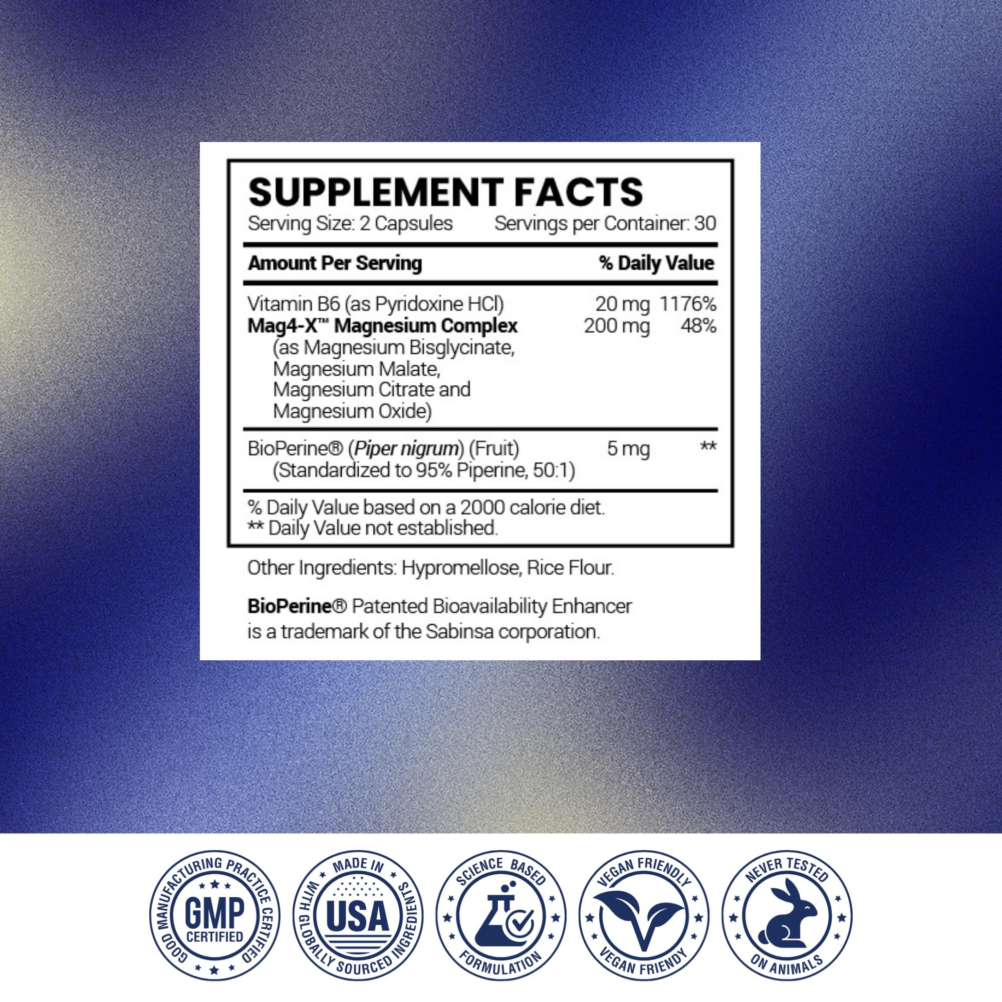 Research Verified Magnesium Complex with a glass of water