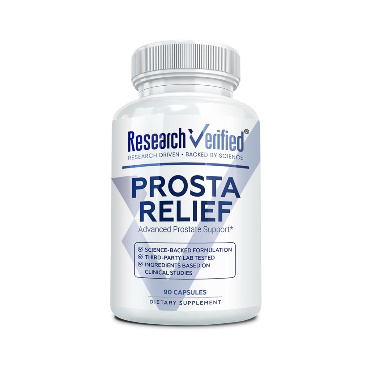 Research Verified ProstaRelief Saw Palmetto Supplement front view
