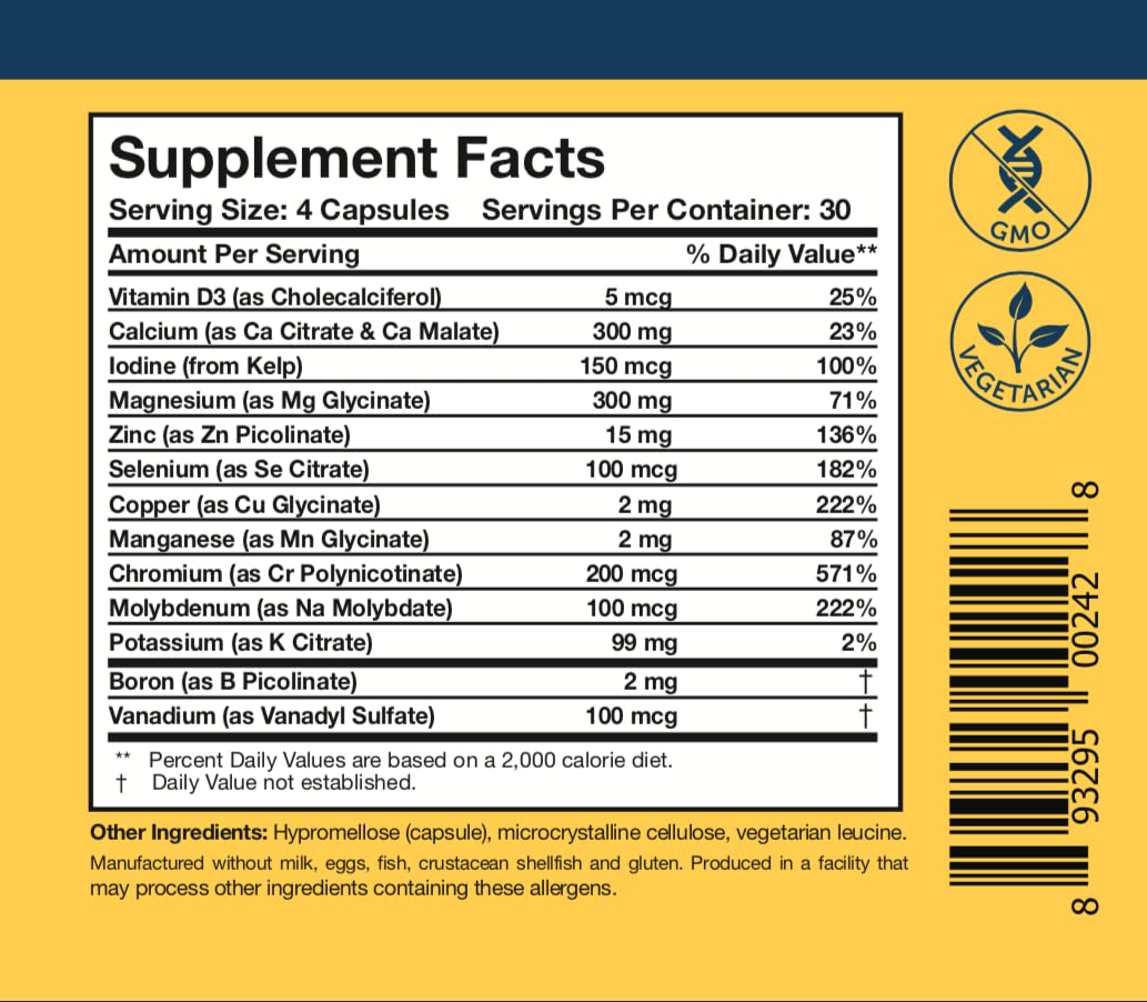 Researched Nutritionals Core Minerals Multi Mineral Complex on a wooden table