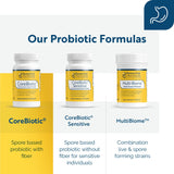 Researched Nutritionals CoreBiotic Prebiotic Probiotic Capsules with a measuring spoon