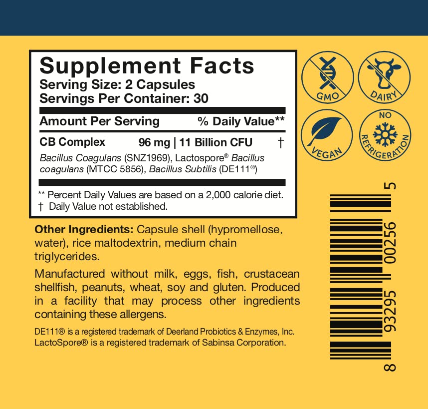 Researched Nutritionals CoreBiotic Sensitive Probiotic displayed with a measuring spoon