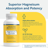 Researched Nutritionals Magnesium Glycinate bottle side view