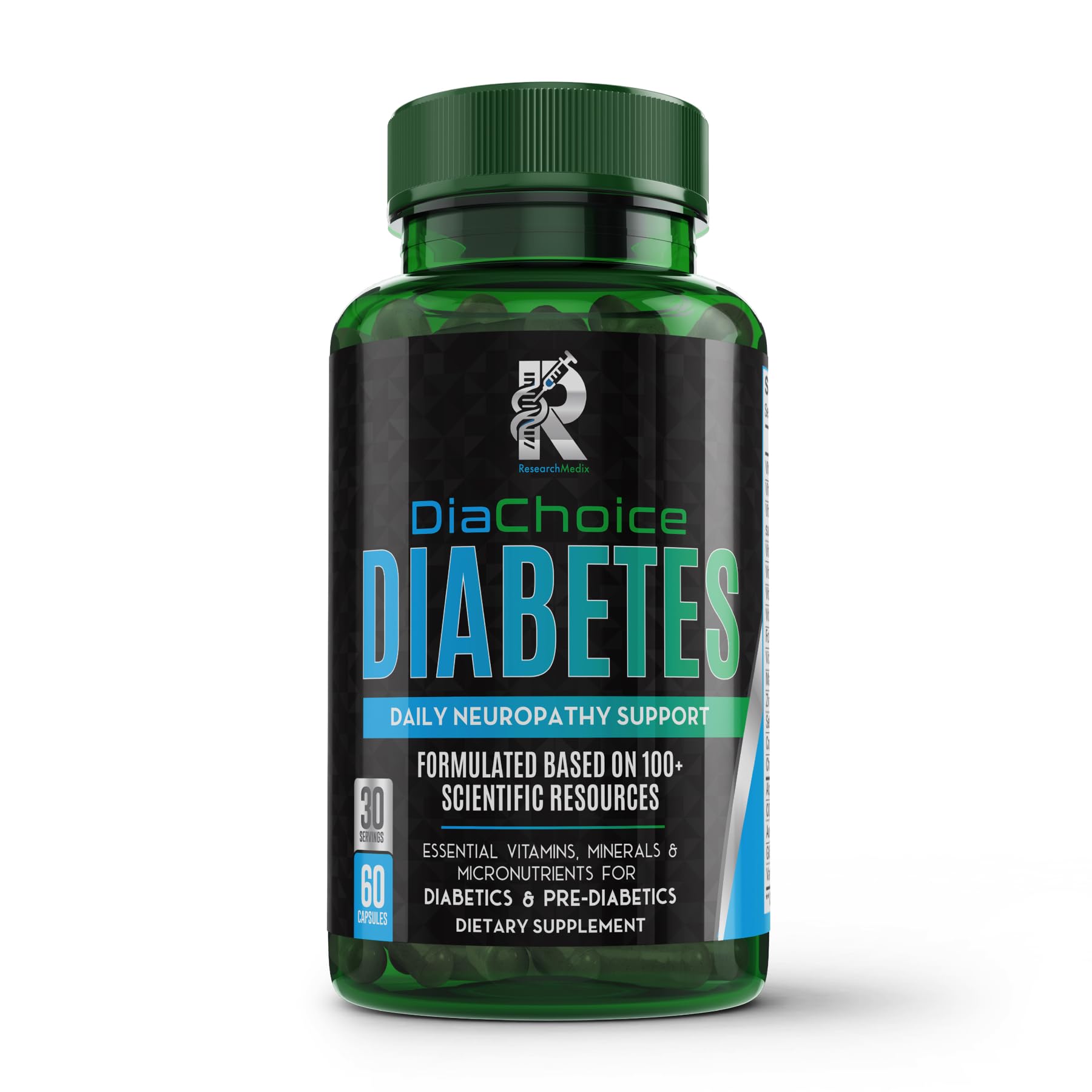 ResearchMedix DiaChoice Alpha Lipoic Acid 600mg supplement front view