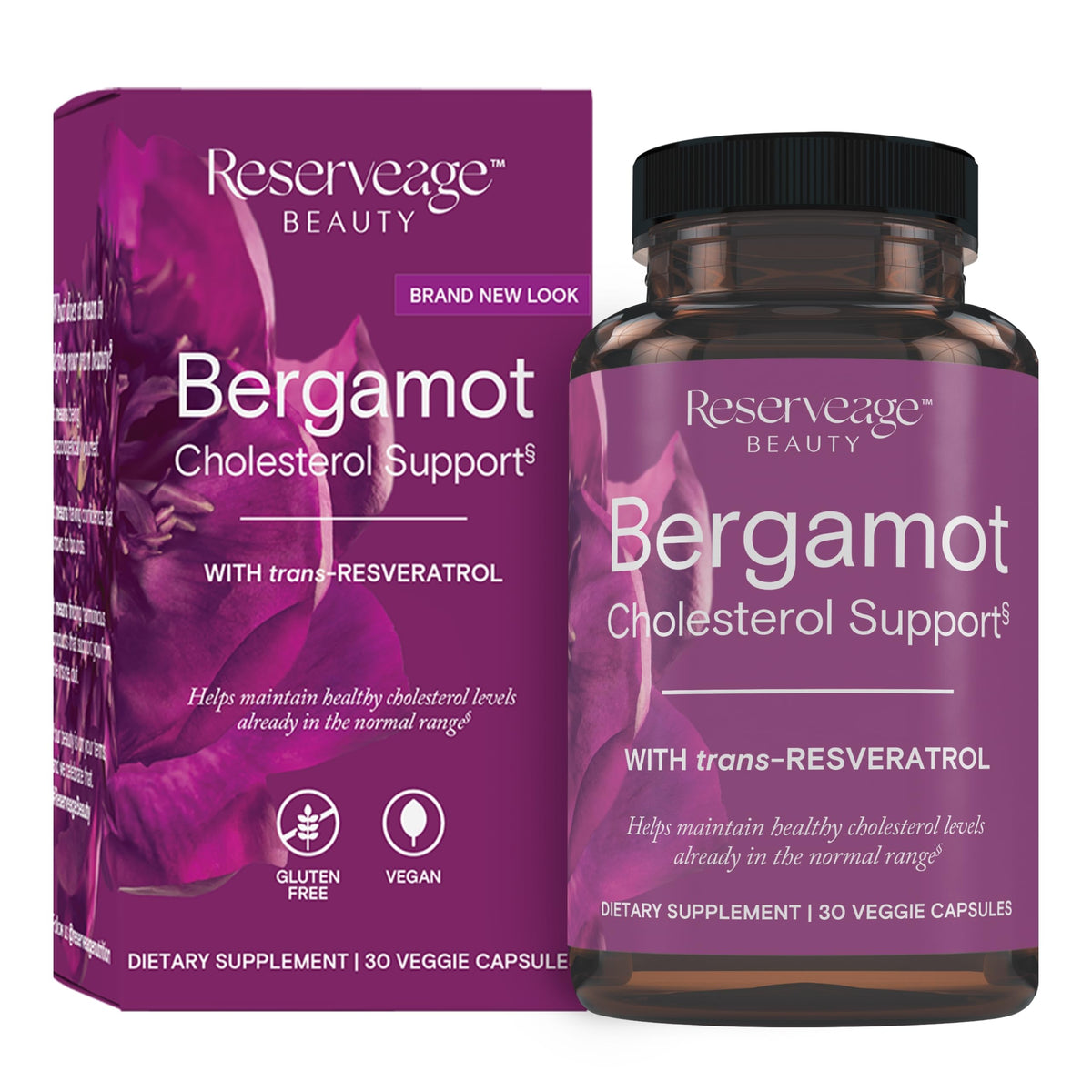 Reserveage Nutrition Bergamot Cholesterol Support supplement front view