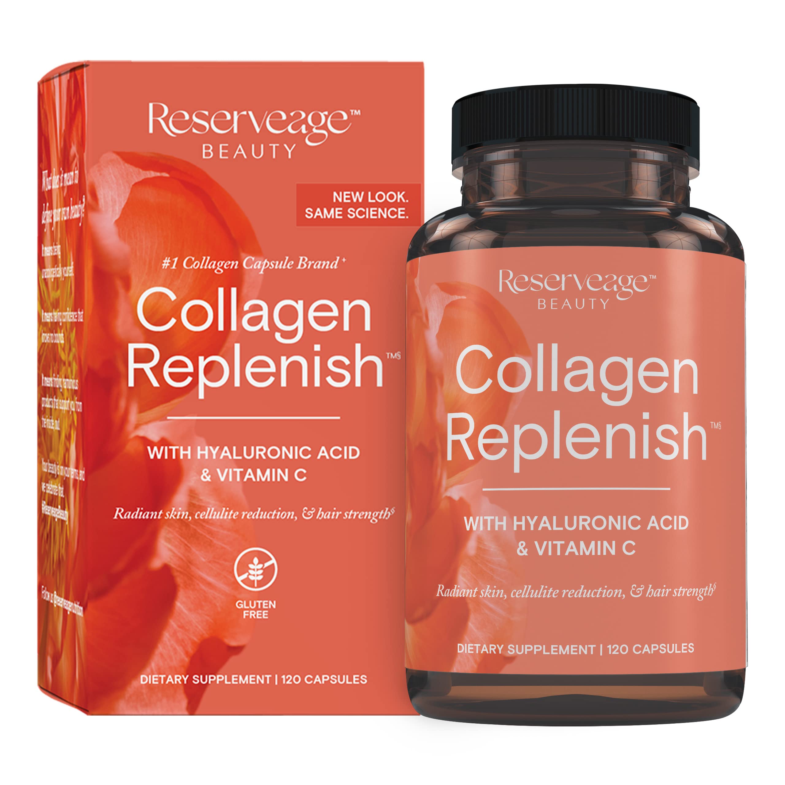 Reserveage Nutrition Collagen Replenish Capsules front view