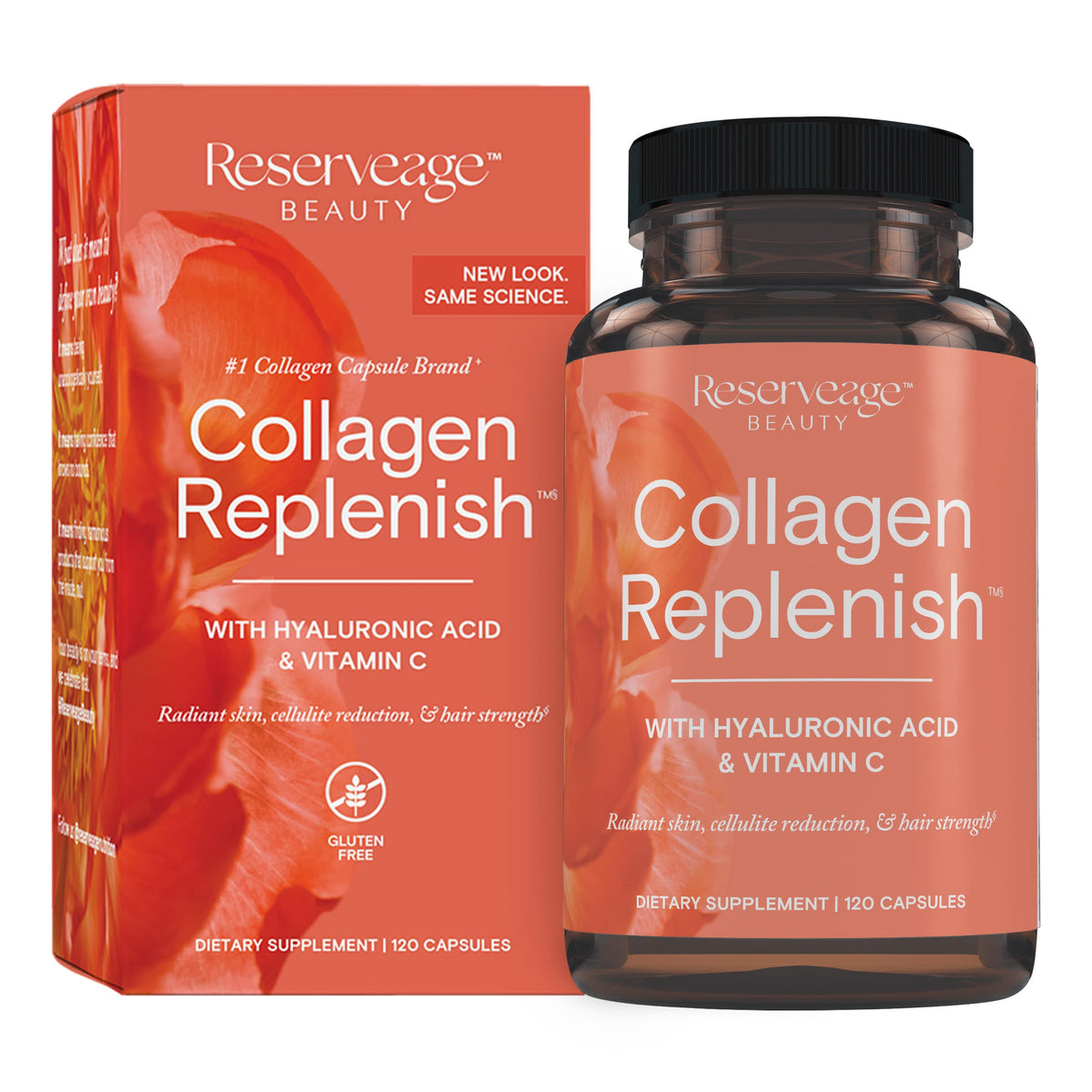 Reserveage Nutrition Collagen Replenish Capsules front view