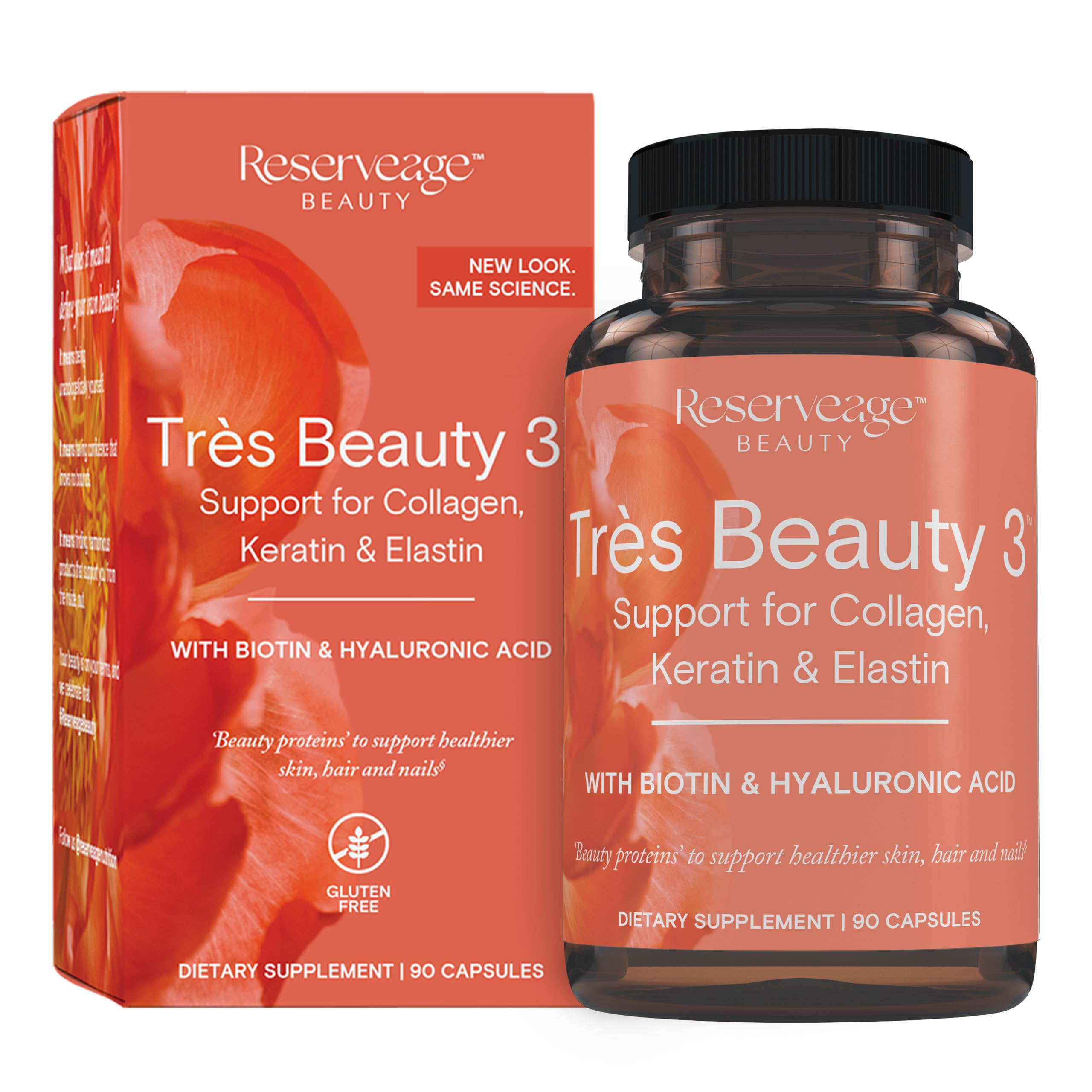 Reserveage Nutrition Collagen Supplement with Keratin front view