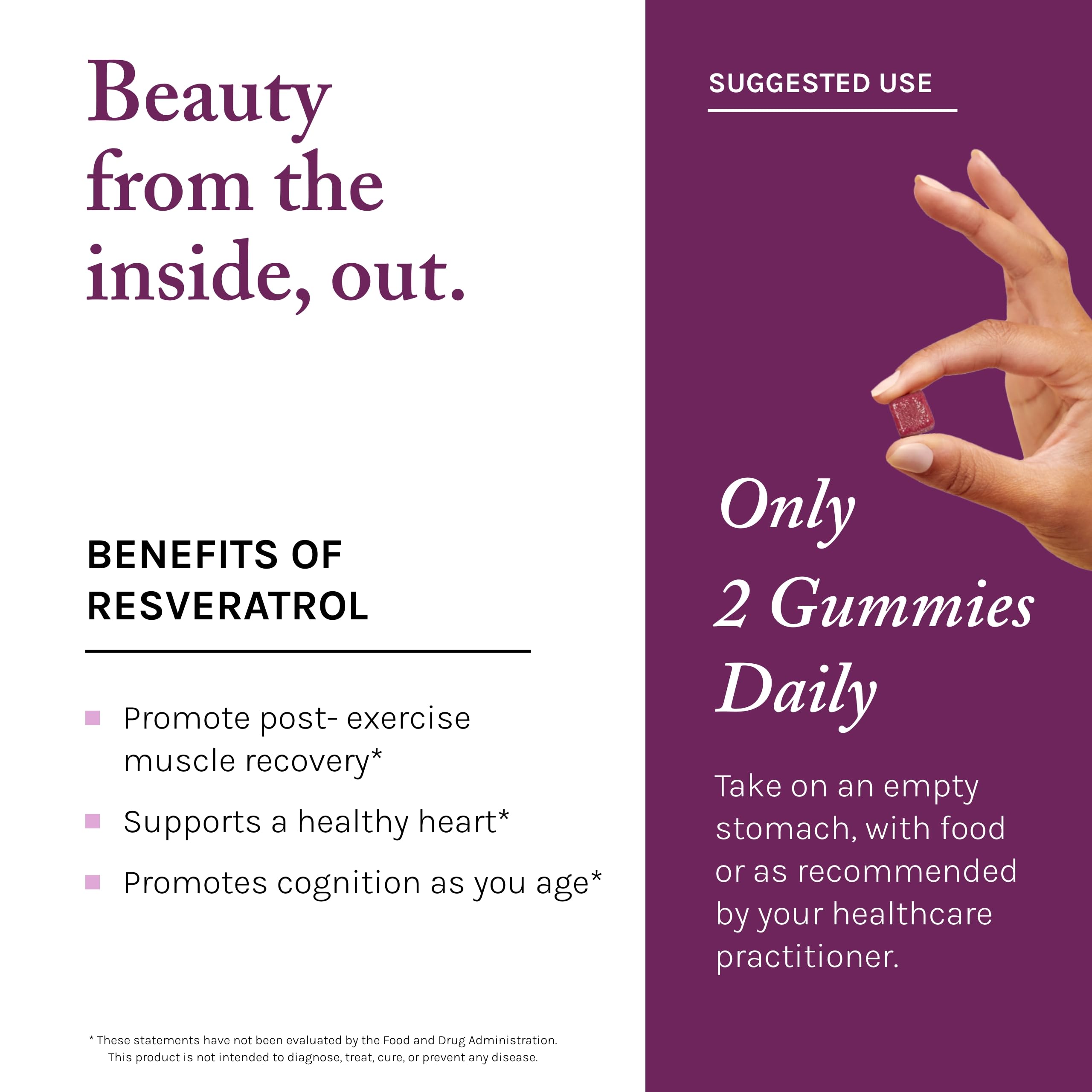 Reserveage Nutrition Resveratrol Gummy Supplement ingredients list