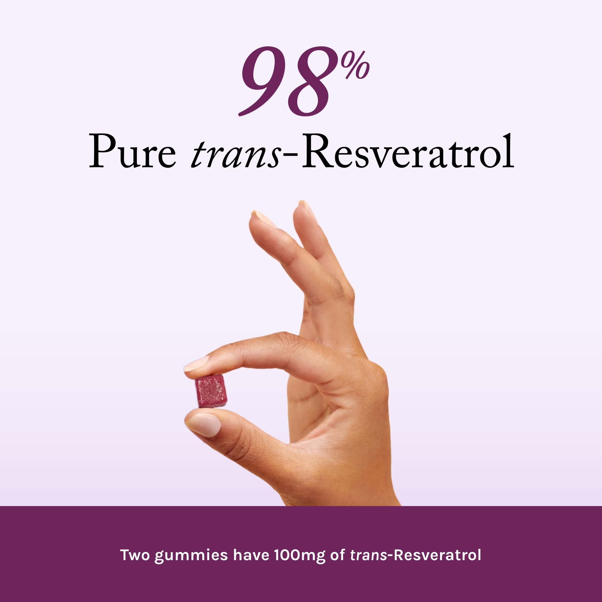 Reserveage Nutrition Resveratrol Gummy Supplement packaging side view