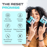 RESET LABS Milk Thistle Capsules with natural ingredients displayed