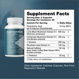 Reset+Rise Nootropic Mushroom Blend Supplement side view