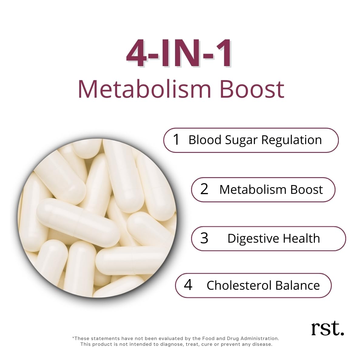 Reset Wellness Cinnamon Supplement capsules close-up