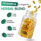 Resilia Oil Of Oregano Softgels 6000mg on a wooden table