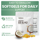 Resilia Oil Of Oregano Vitamin D3 K2 Softgels side view