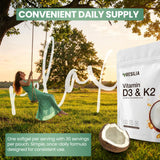 Resilia Oil Of Oregano Vitamin D3 K2 Softgels with ingredients list