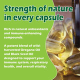 RESILLA Oregano Oil & Black Seed Oil Softgels in hand