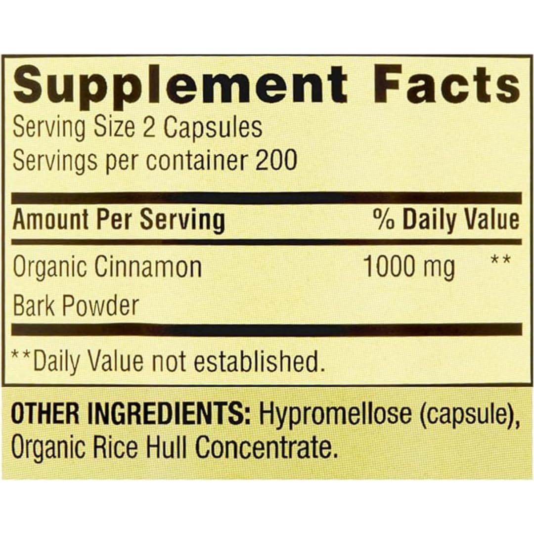 ResMask Cinnamon Dietary Supplement bottle side view