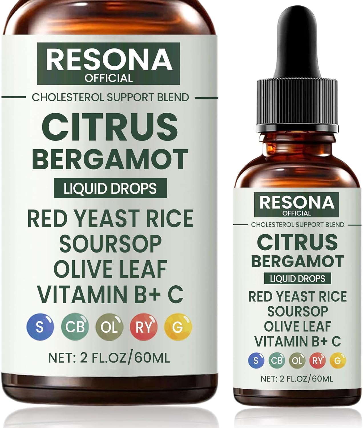 Resona Official Red Yeast Rice Cleanse liquid supplement bottle front view