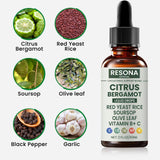 Resona Official Red Yeast Rice Cleanse liquid supplement dropper close-up