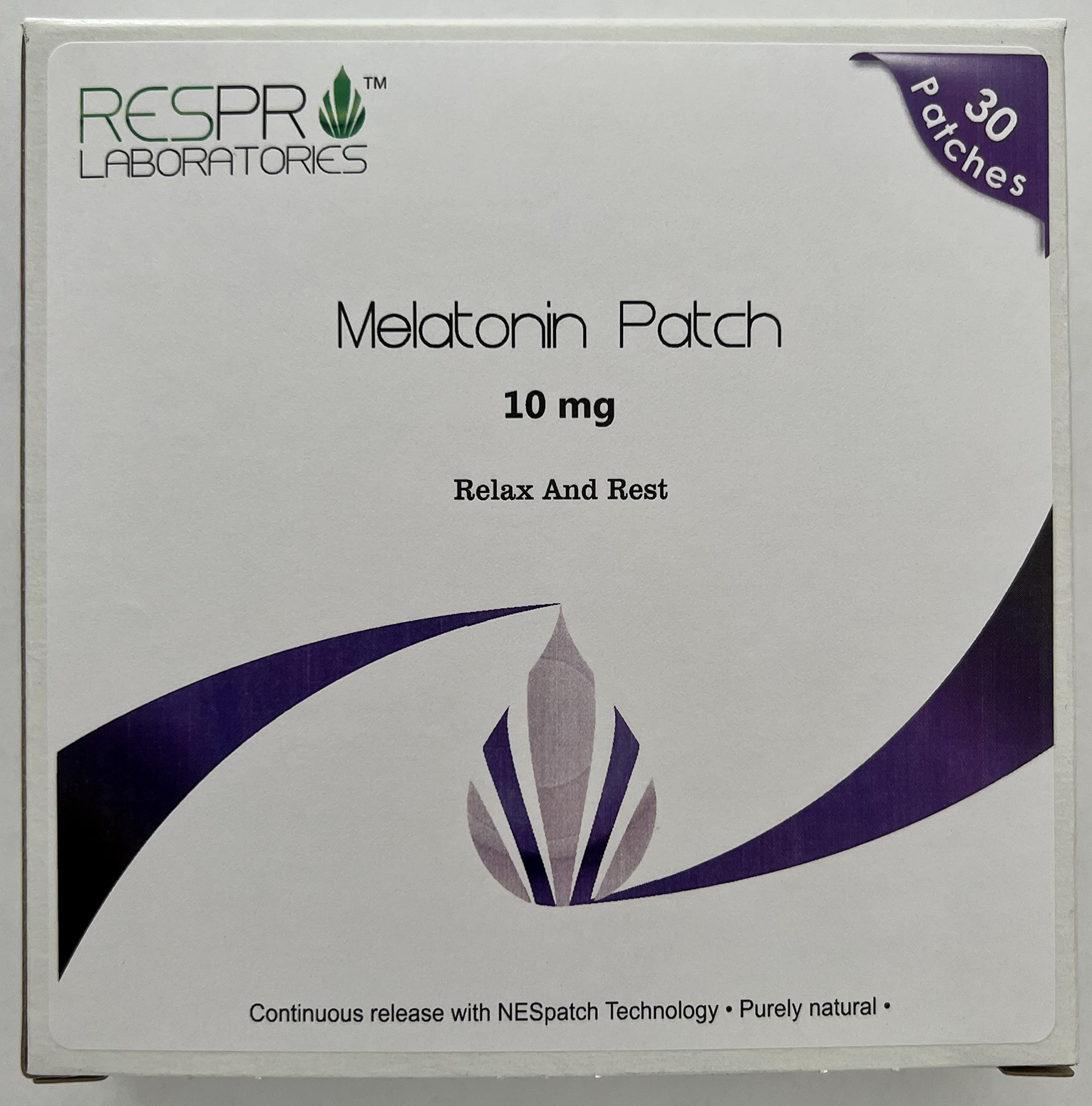 Respro Laboratories Natural Melatonin Patch 10 mg front view