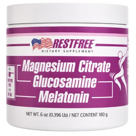 RESTFREE Nighttime Powder Supplement 6 Ounce front view