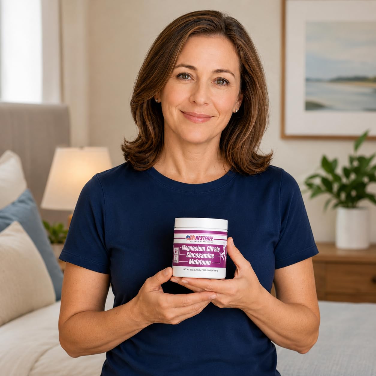 RESTFREE Nighttime Powder Supplement packaging side view
