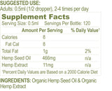 Restorative Botanicals Organic Hemp Oil Supplement 2 oz back view