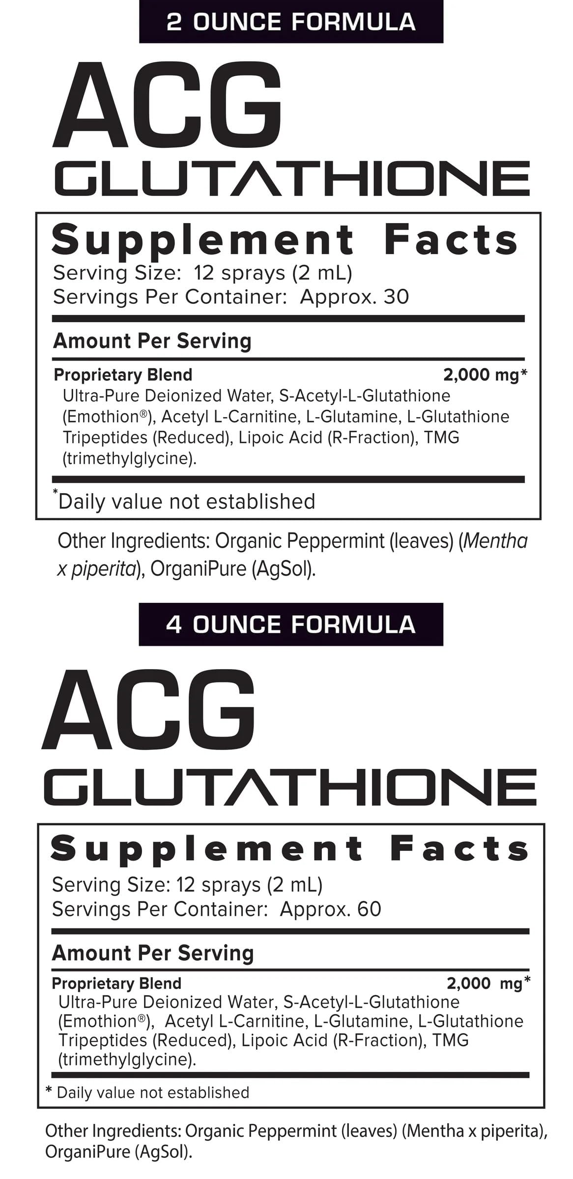 Results RNA ACG Glutathione Extra Strength 59g spray close-up