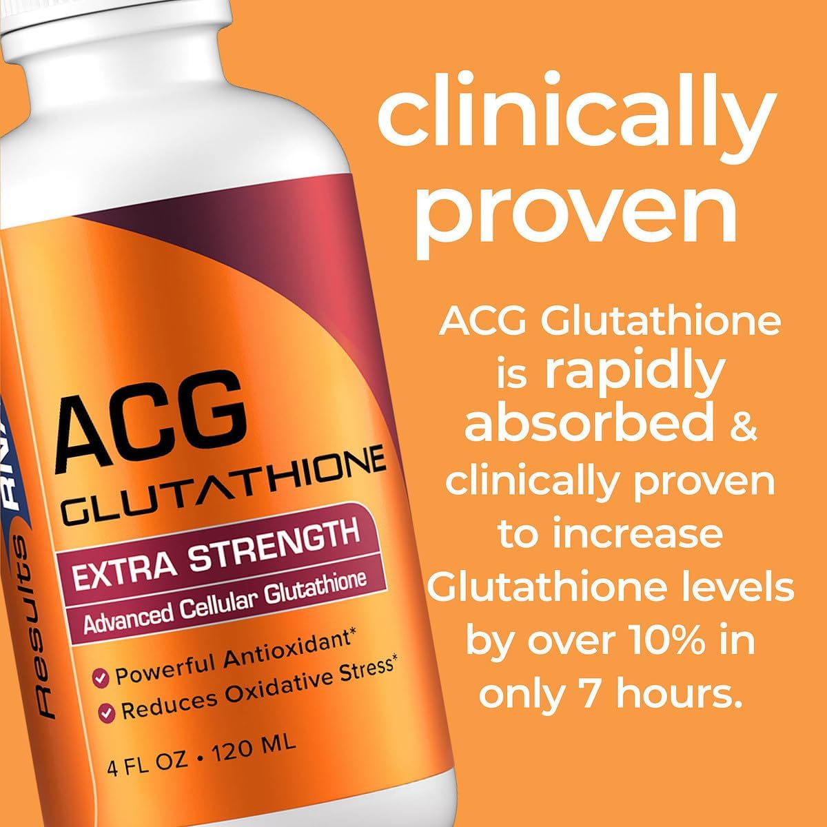 Results RNA ACG Glutathione Extra Strength 59g spray on a table