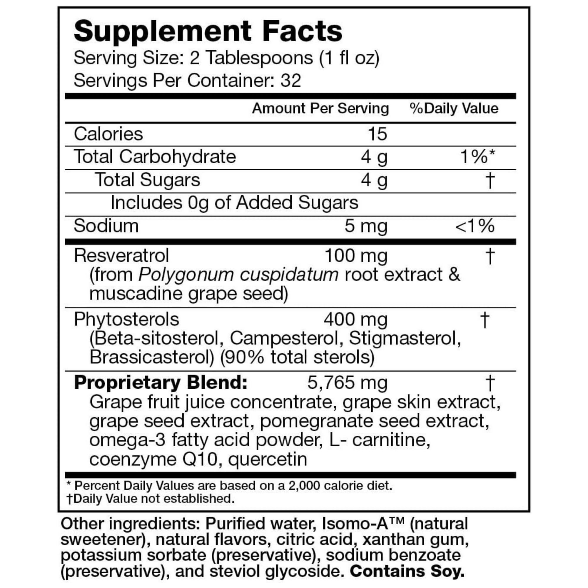 Resvinatrol Complete liquid supplement on a kitchen counter