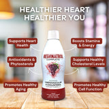 Resvinatrol Complete liquid supplement with a glass
