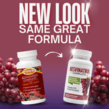 Resvinatrol Complete Resveratrol Capsules side view with label