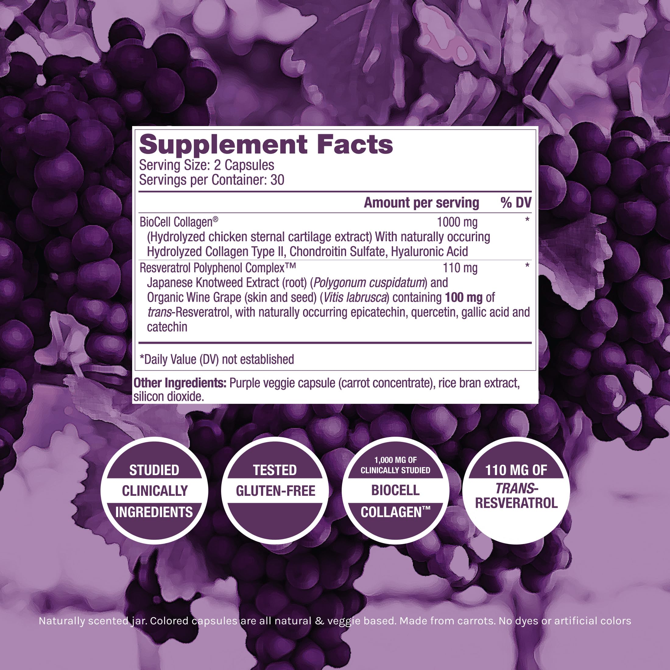ResVitale Collagen Supplement 1000mg side view