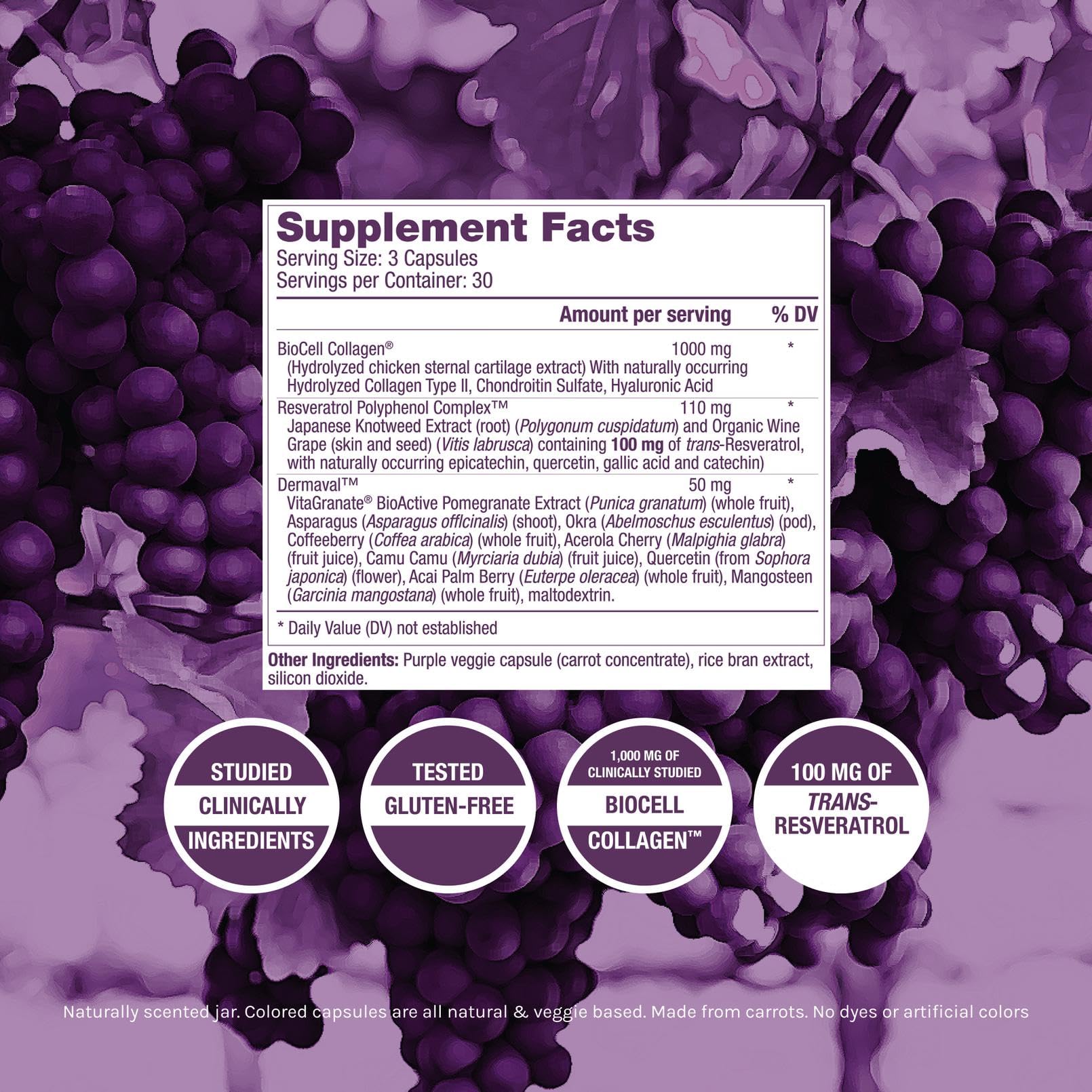 ResVitale Collagen Supplement 1000mg side view