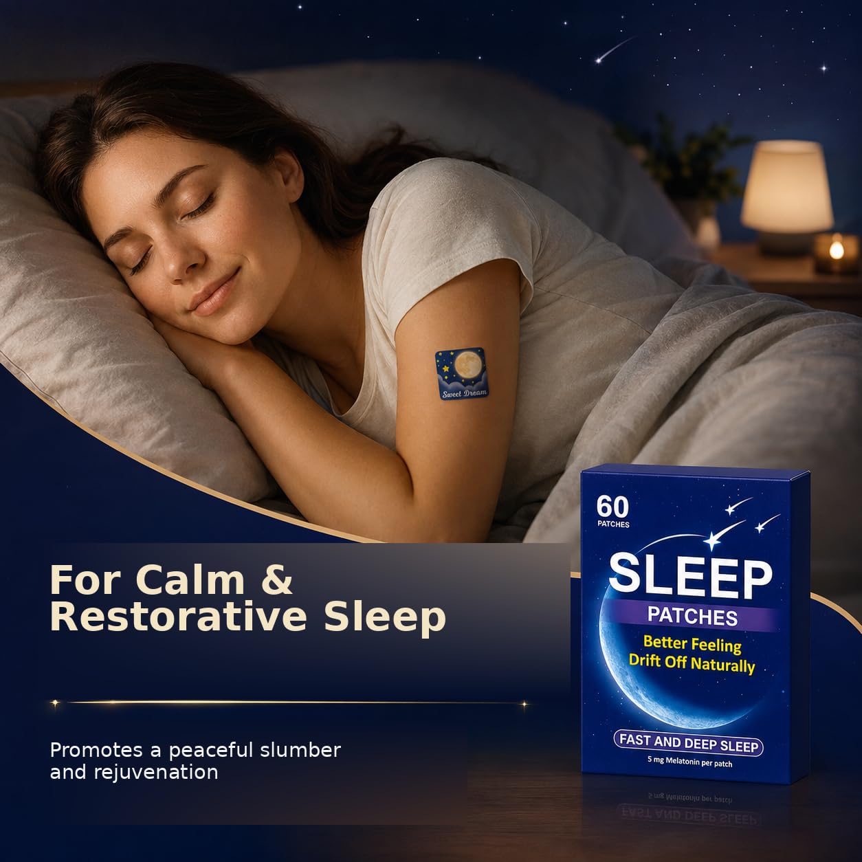 REVCIODOWS Deep Sleep Patch showing application area