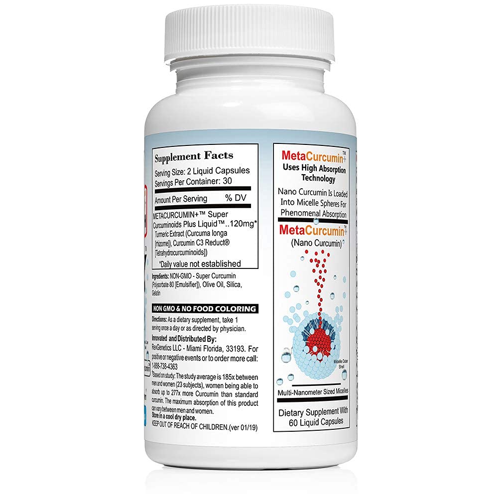 REVGENETICS Turmeric Curcumin Supplement on a wooden table