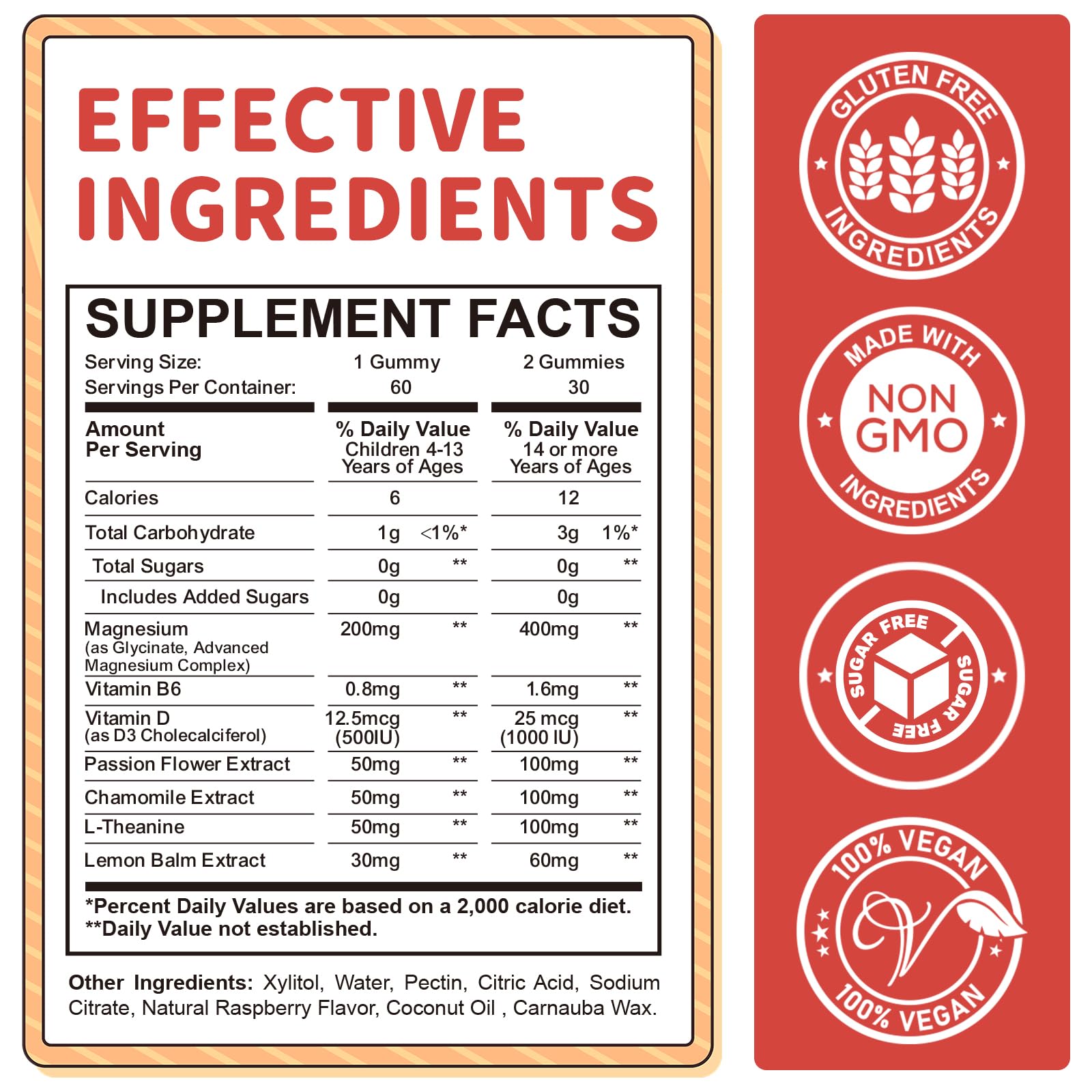 ReviNutra Calm Magnesium Gummies 399g raspberry flavour close-up