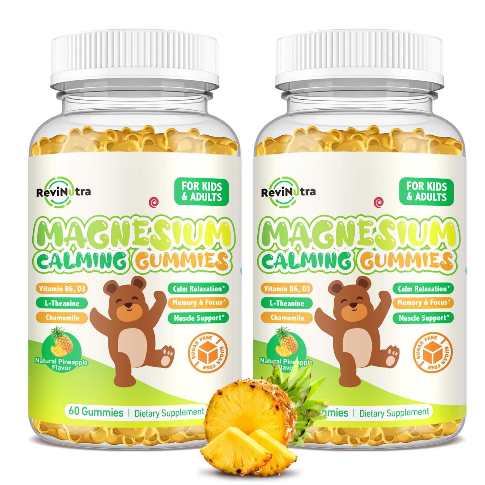 ReviNutra Calm Magnesium Gummies 425g front view