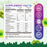ReviNutra Calm Magnesium Gummies displayed with fresh apples and kiwis