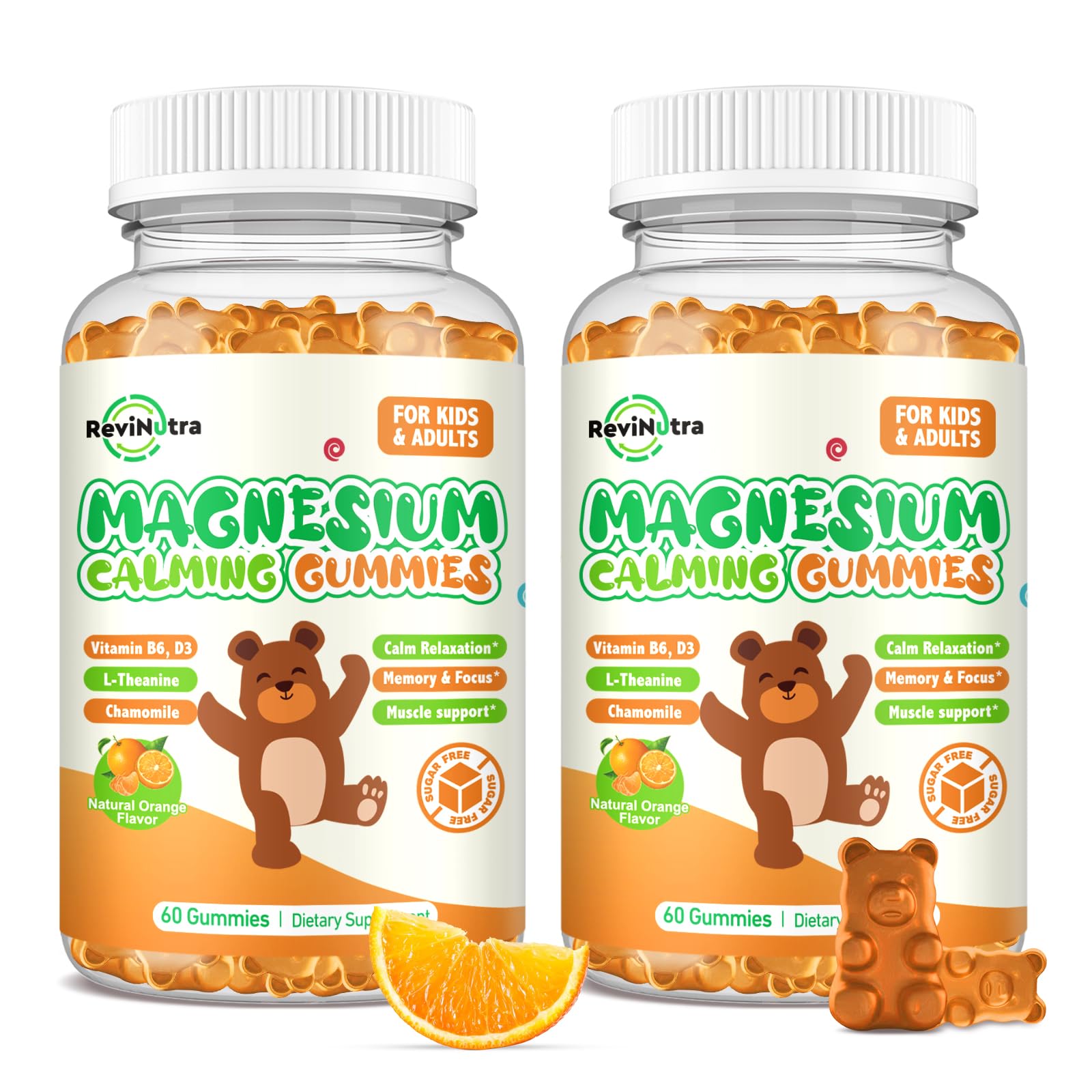 ReviNutra Calm Magnesium Gummies for Kids front view