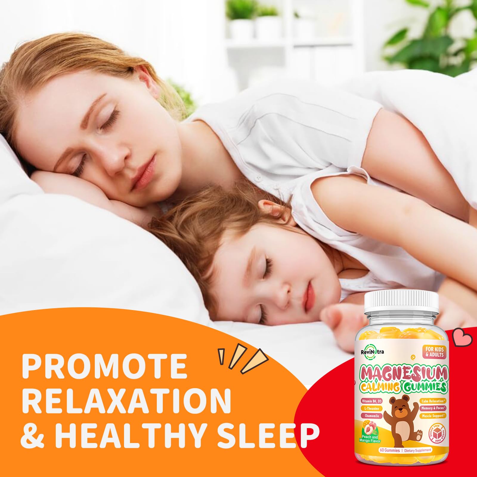 ReviNutra Calm Magnesium Gummies for Kids gummies in a bowl