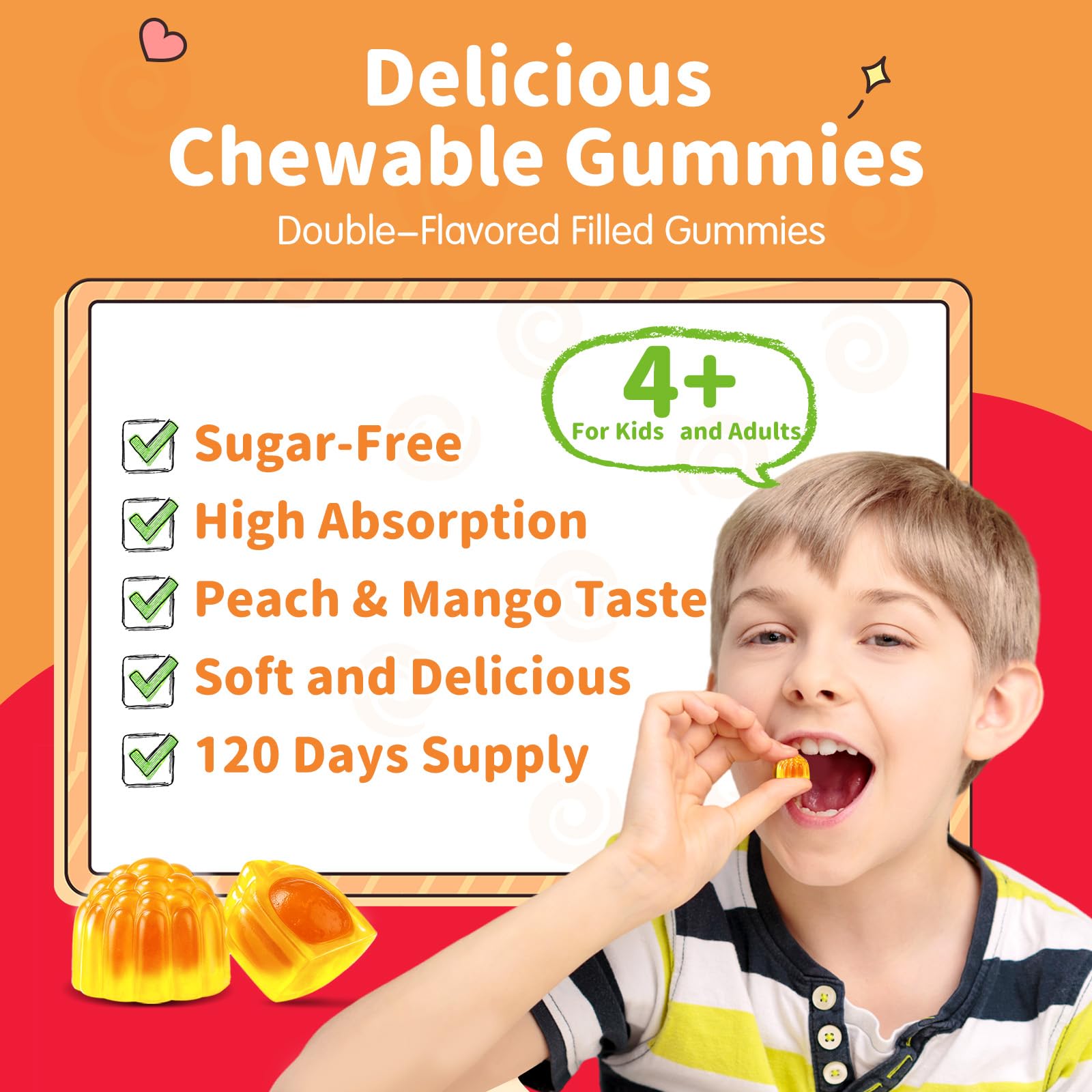 ReviNutra Calm Magnesium Gummies for Kids mango flavour