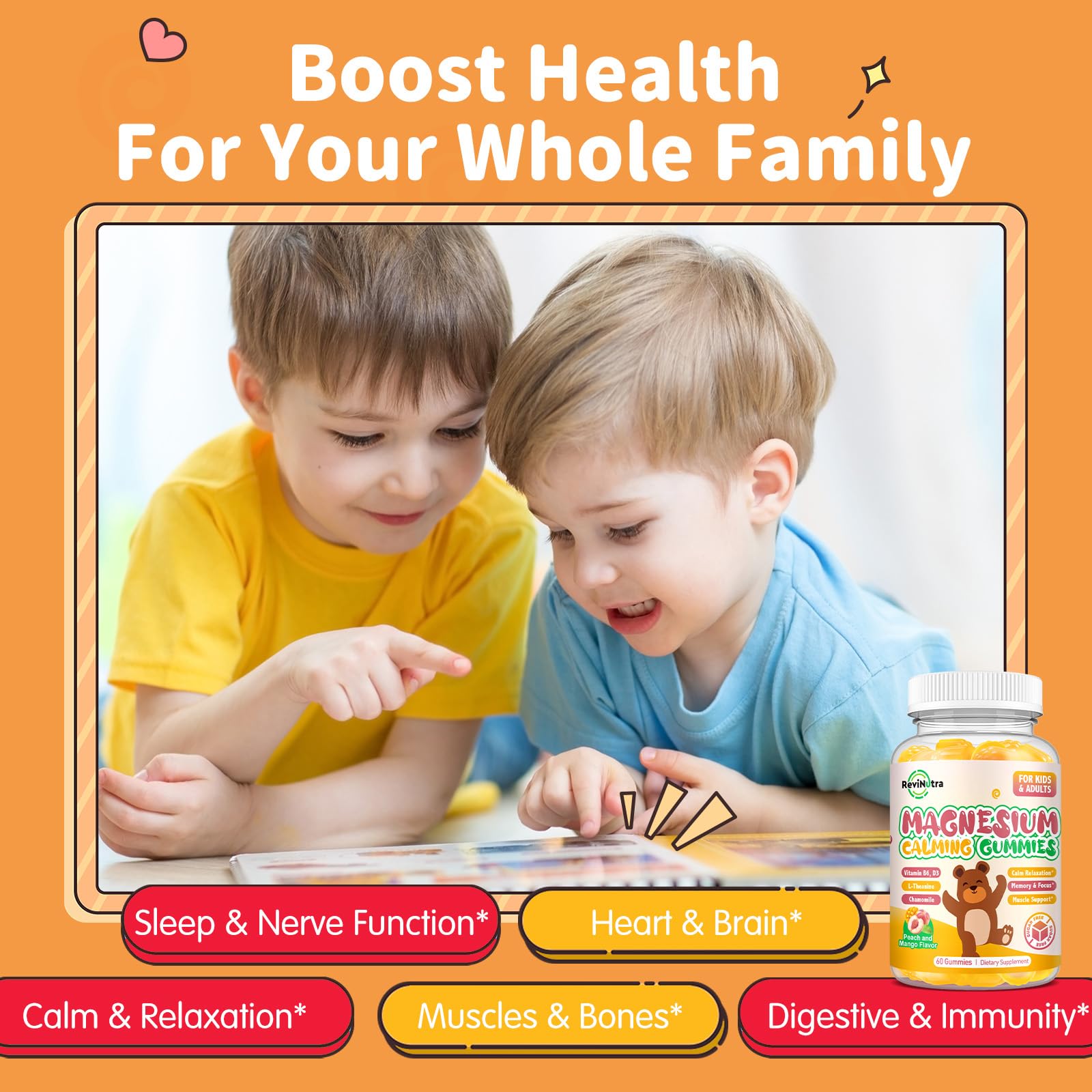 ReviNutra Calm Magnesium Gummies for Kids packaging