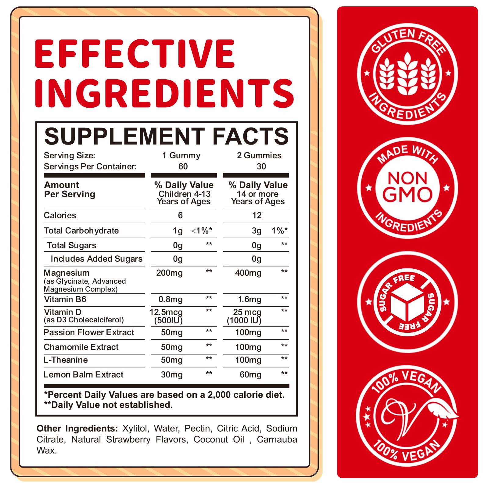 ReviNutra Calm Magnesium Gummies packaging side view