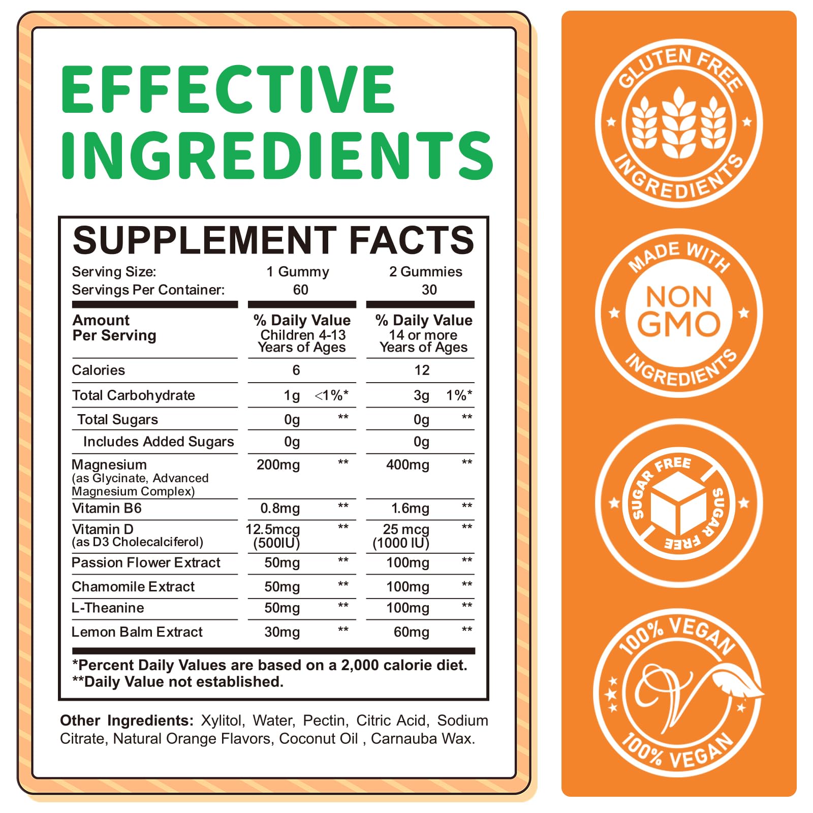 ReviNutra Calm Magnesium Gummies packaging side view