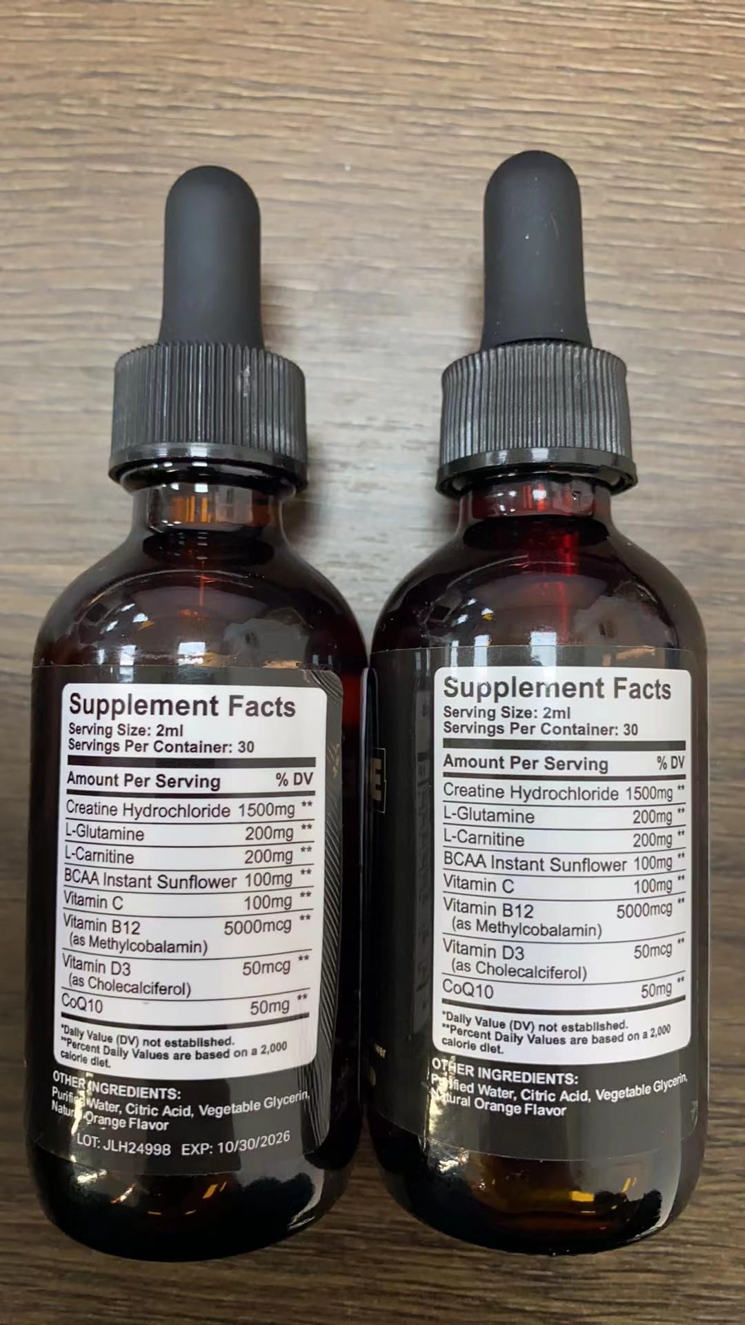 ReviNutra Creatine HCL Liquid Drops with natural orange flavour
